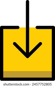 Símbolo de flecha Imagen de Vector con color para el diseño de elementos