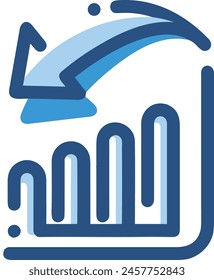 Arrow icon symbol vector image with color for element design