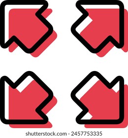 Arrow icon symbol vector image with color for element design