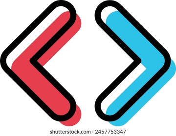Arrow icon symbol vector image with color for element design