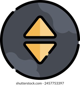 Arrow icon symbol vector image with color for element design