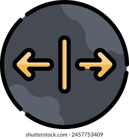 Arrow icon symbol vector image with color for element design