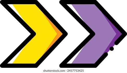 Arrow icon symbol vector image with color for element design