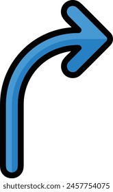 Símbolo de flecha Imagen de Vector con color para el diseño de elementos