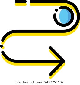 Arrow icon symbol vector image with color for element design