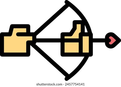 Arrow icon symbol vector image with color for element design