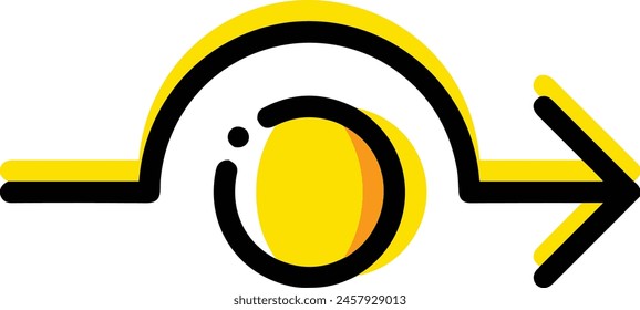 Arrow icon symbol vector image with color for element design
