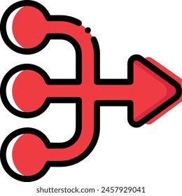 Pfeilsymbol Symbol Vektorgrafik Bild mit Farbe für Elementdesign