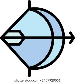 Arrow icon symbol vector image with color for element design