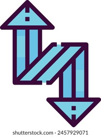 Símbolo de flecha Imagen de Vector con color para el diseño de elementos