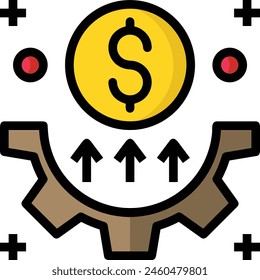 Símbolo de flecha Imagen de Vector con color para el diseño de elementos