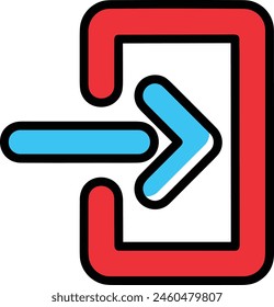 Arrow icon symbol vector image with color for element design