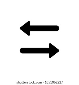 Arrow icon symbol vector on white background