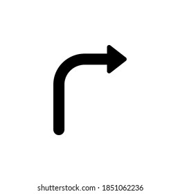 Arrow icon symbol vector on white background
