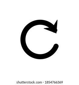 Pfeilsymbol, Vektorgrafik auf weißem Hintergrund