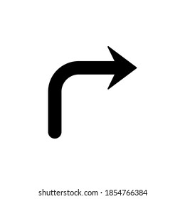 Arrow icon symbol vector on white background
