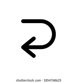 Símbolo de icono de flecha vector en fondo blanco
