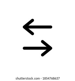 Arrow icon symbol vector on white background