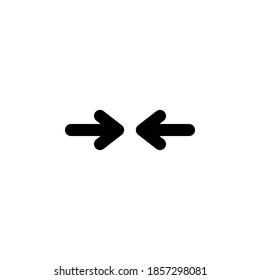 Símbolo de icono de flecha vector en fondo blanco