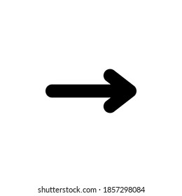 Símbolo de icono de flecha vector en fondo blanco