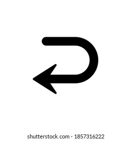 Arrow icon symbol vector on white background