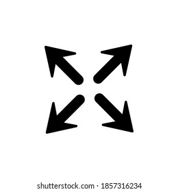 Arrow icon symbol vector on white background