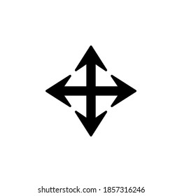 Arrow icon symbol vector on white background