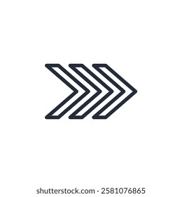 Arrow icon symbol vector sign isolated on white background illustration for graphic and web design