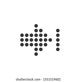 Arrow icon template color editable. Arrow symbol vector sign isolated on white background.