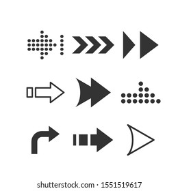 Arrow icon template color editable. Arrow symbol vector sign isolated on white background.
