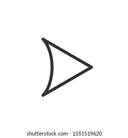 Arrow icon template color editable. Arrow symbol vector sign isolated on white background.