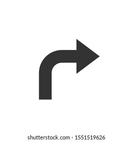 Arrow icon template color editable. Arrow symbol vector sign isolated on white background.