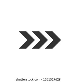 Arrow icon template color editable. Arrow symbol vector sign isolated on white background.