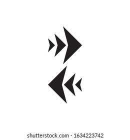 Arrow icon template. Vector illustration 