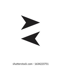 Arrow icon template. Vector illustration 