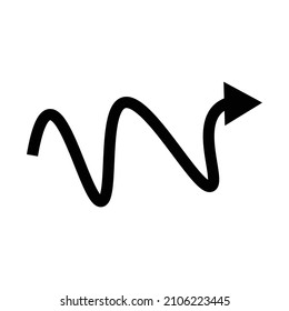 Un icono de flecha que se eleva gradualmente. Vector.
