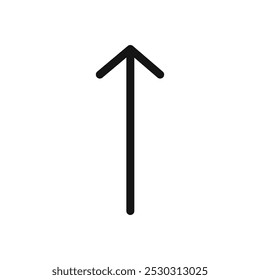 Arrow up icon Thin line art isolated