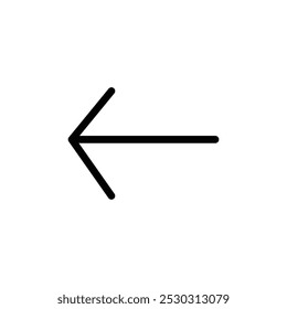 Arrow Icon Thin line art isolated