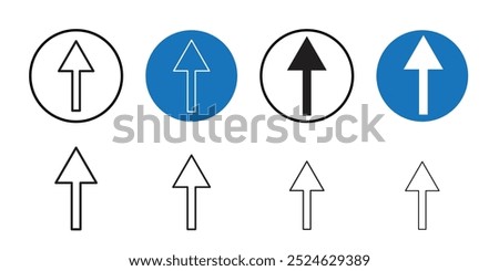 Arrow up icon Thin line art collection