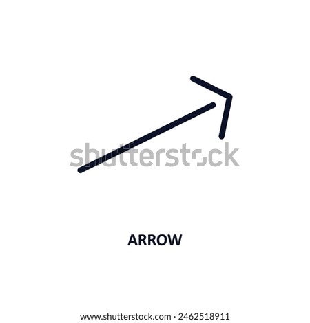 arrow icon. Thin line arrow icon from history collection. Outline vector isolated on white background. Editable arrow symbol can be used web and mobile