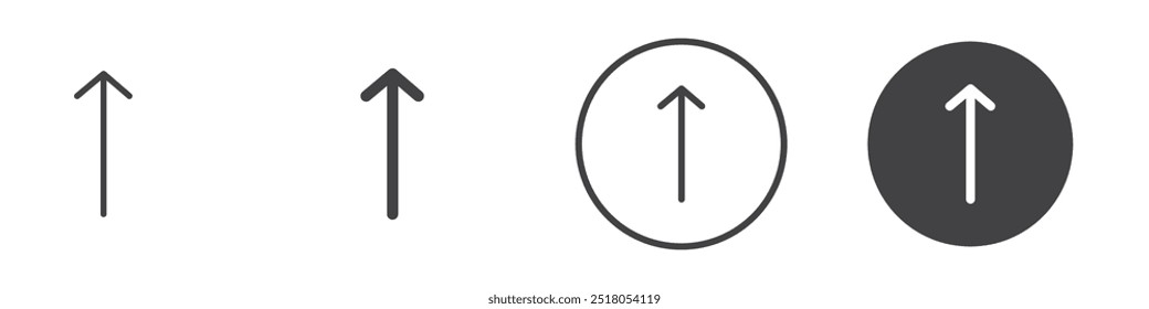 Arrow up icon thin line illustration