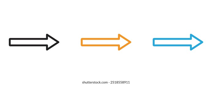 Ícone de setaConjunto de ilustrações de linha fina