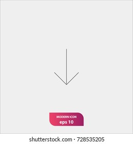 arrow icon in thin line, simple flat vector illustration for web site or mobile app