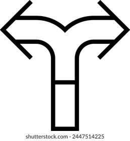 icono de flecha. Diseño de estilo lineal delgado aislado sobre fondo blanco