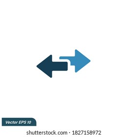 arrow icon transfer symbol illustration design element logo template