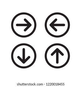 arrow icon in trendy flat design 