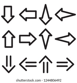 arrow icon in trendy flat design 