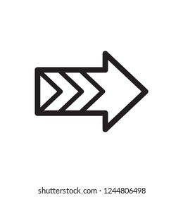 arrow icon in trendy flat design 