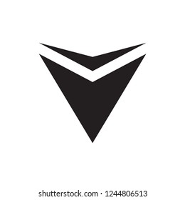 arrow icon in trendy flat design 