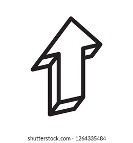 arrow icon in trendy flat design 